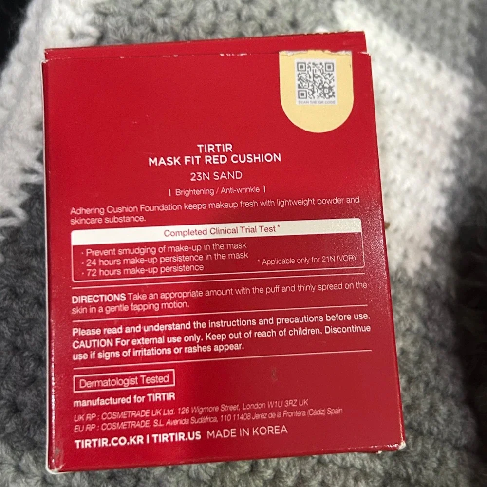 TIRTIR Mask Fit Red Cushion Foundation 23N Sand K-Beauty Viral‎ Glass Skin Glow